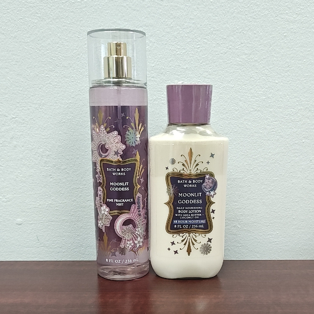 Bath & Body Works MOONLIT GODDESS 2 Piece Body Care Bundle Set